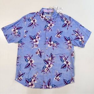 NEW Tommy Bahama Button Up Shirt Mens Hawaiian The Veracruz Cay Blue Purple NWT
